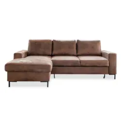 Ecksofa mit Schlaffunktion & Bettkasten Lofty Lilly Vintage