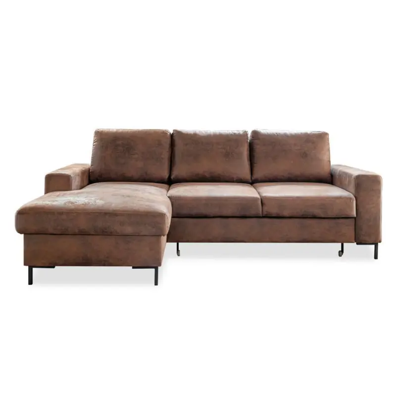 Ecksofa mit Schlaffunktion & Bettkasten Lofty Lilly Vintage