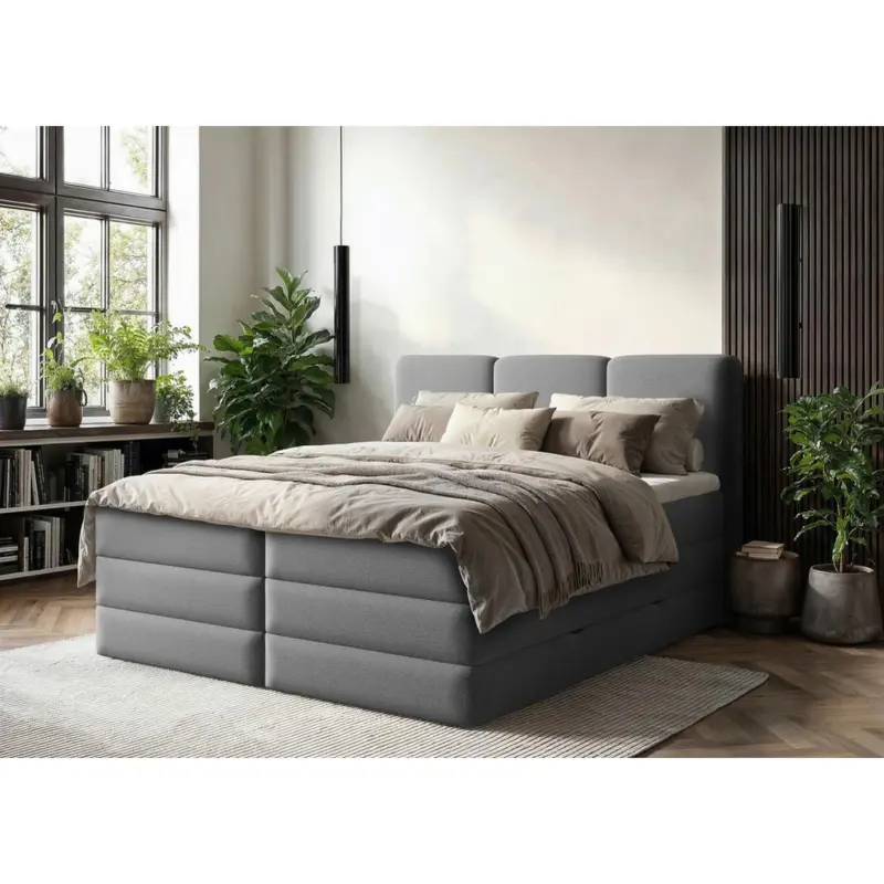 Boxspringbett mit Bettkasten 160x200 cm Castel V