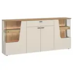 M&ouml;belix Sideboard Cut Out, B: 165cm Kaschmir/Eichefarben