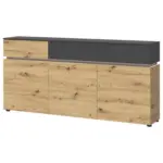 M&ouml;belix Sideboard Luci Grau Eiche Artisan/Grau B: 180,5 cm