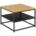M&ouml;belix Couchtisch mit Ablage Gila Eiche Dekor/Schwarz