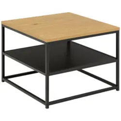 Couchtisch mit Ablage Gila Eiche Dekor/Schwarz