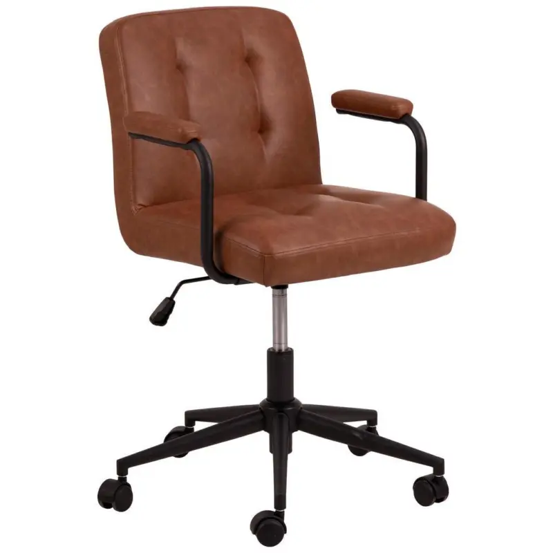 Drehstuhl Cosmo Braun/ Schwarz/Cognac bis 110 kg