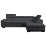 M&ouml;belix Ecksofa Lars I Cord anthrazit, LF: 123x193cm