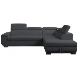 Ecksofa Lars I Cord anthrazit, LF: 123x193cm