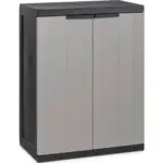 M&ouml;belix Ger&auml;teschrank versperrbar 65x85x37 cm, schwarz/Hellgrau