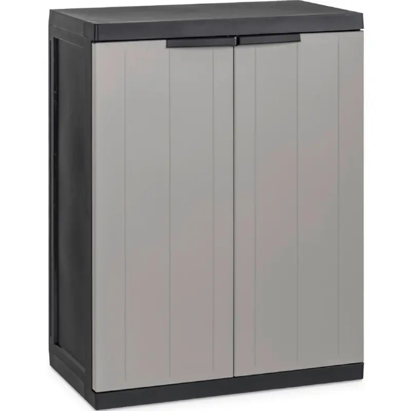 Ger&auml;teschrank versperrbar 65x85x37 cm, schwarz/Hellgrau