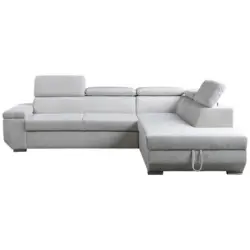 Ecksofa Lars I Cord creme, LF: 123x193cm