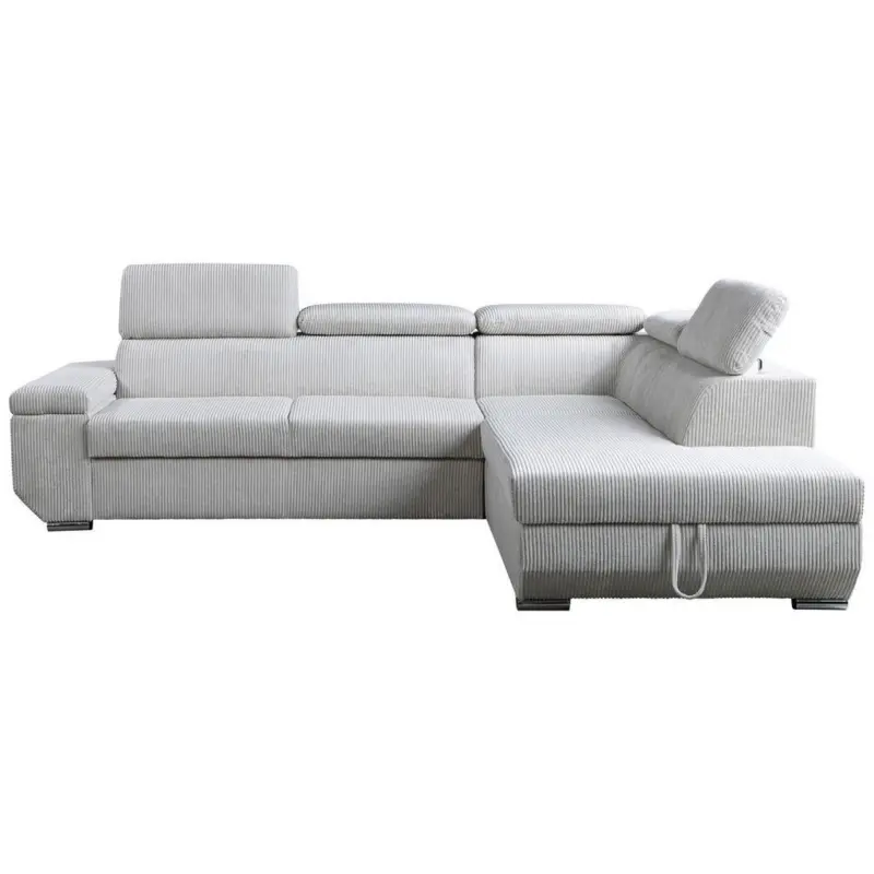 Ecksofa Lars I Cord creme, LF: 123x193cm