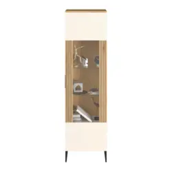 Vitrine King Eichefarben/Kaschmir B: 55,2cm