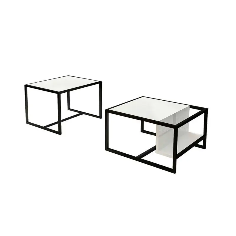 Couchtisch Bati Wei&szlig; B: 60-63 cm