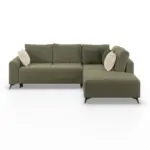 M&ouml;belix Ecksofa mit Schlaffunktion Viktor Gr&uuml;n Cord 270x212 cm