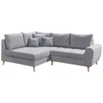 M&ouml;belix Ecksofa mit Holzf&uuml;&szlig;en + Zierkissen Alice, Webstoff