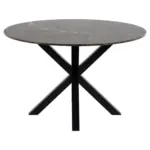 M&ouml;belix Esstisch rund Heaven 120x75 cm Braun/Schwarz