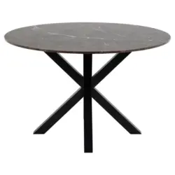 Esstisch rund Heaven 120x75 cm Braun/Schwarz