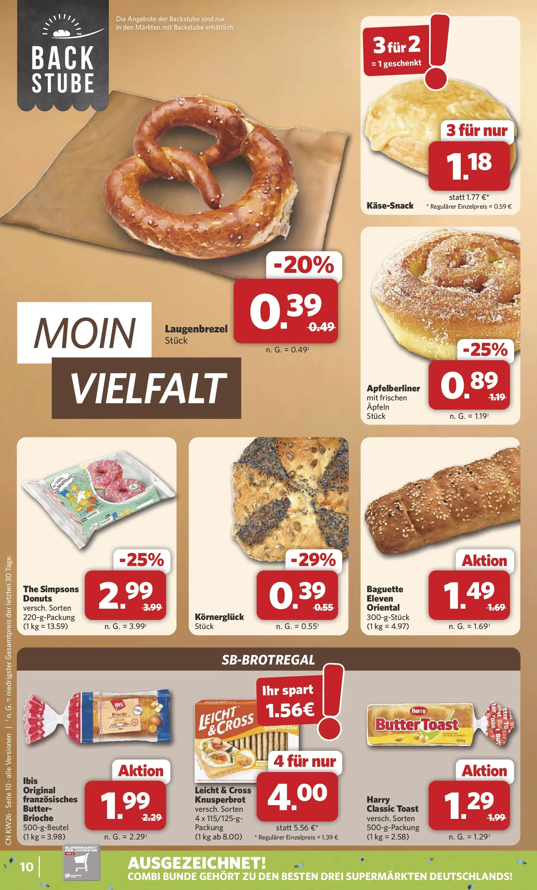 Combi Prospekt Weener (ab 22.06.2026) zum Blättern | Seite: 10