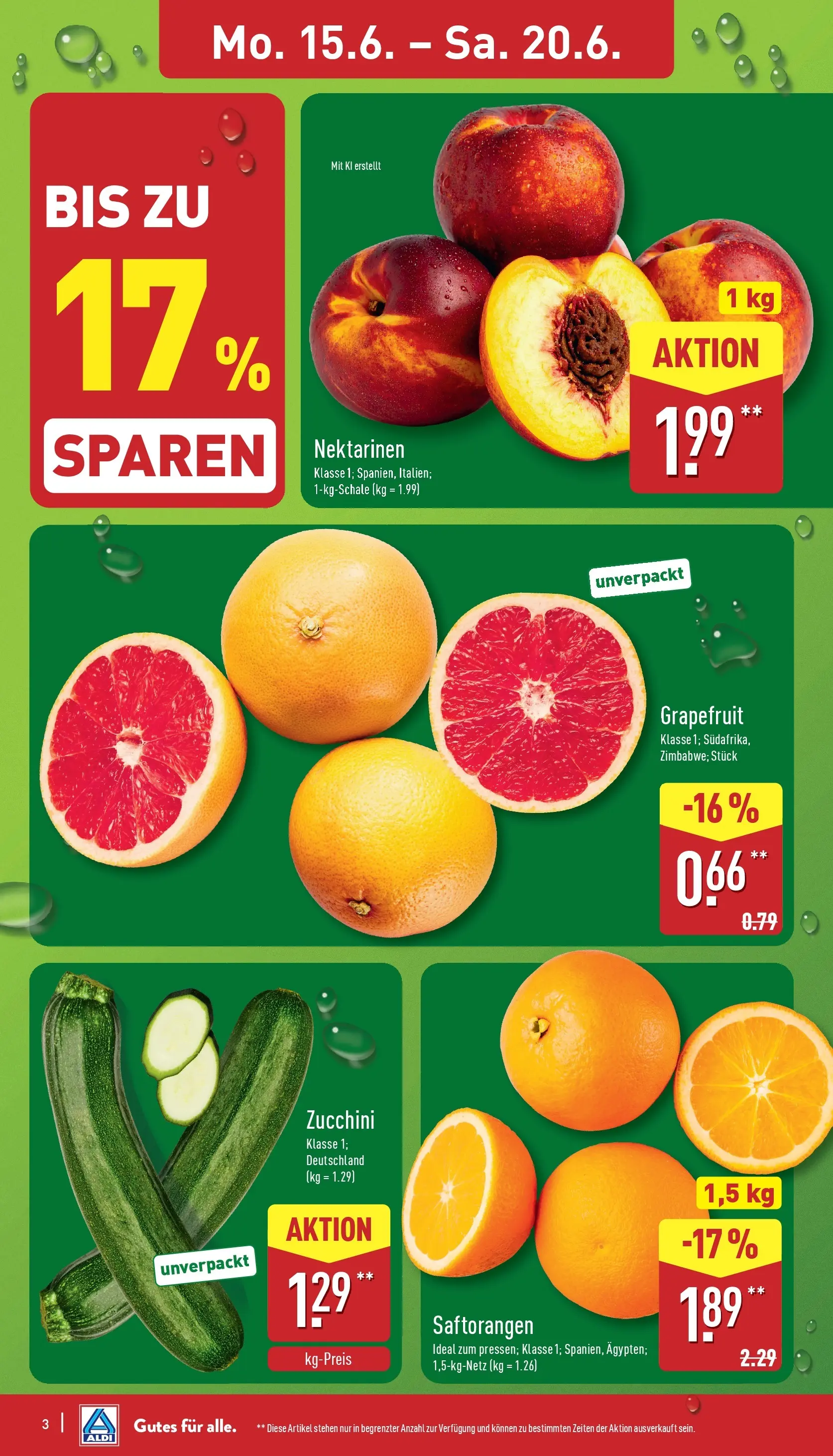 Aldi - ALDI Nord: Wochenangebote (ab 14.06.2026) » Angebote Online | Seite: 7 | Produkte: Feta, Vase, Melone, Schinken