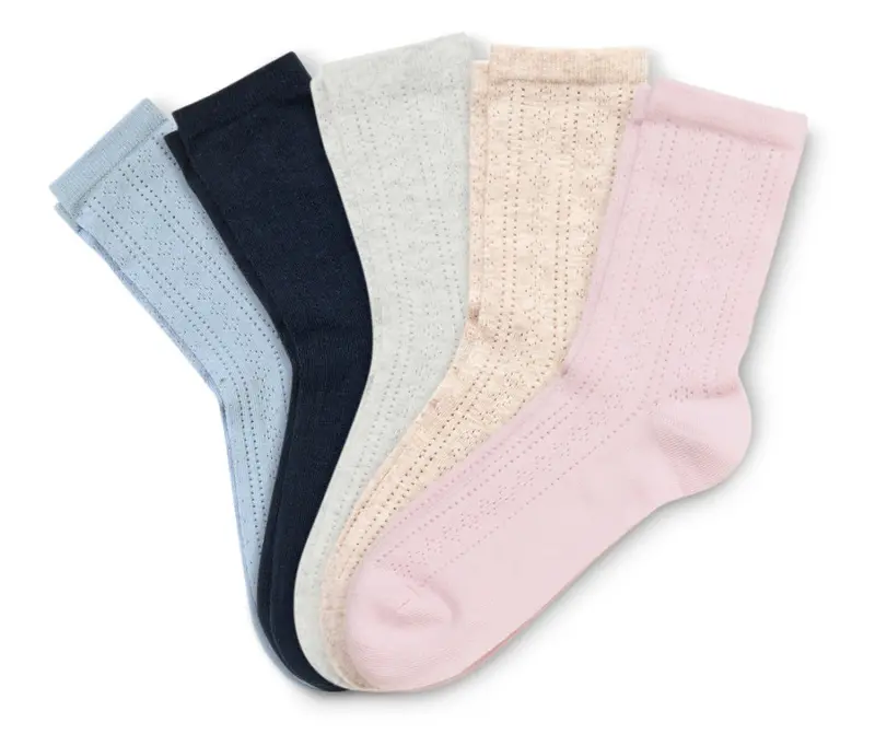 5 Paar Socken mit Ajour-Muster