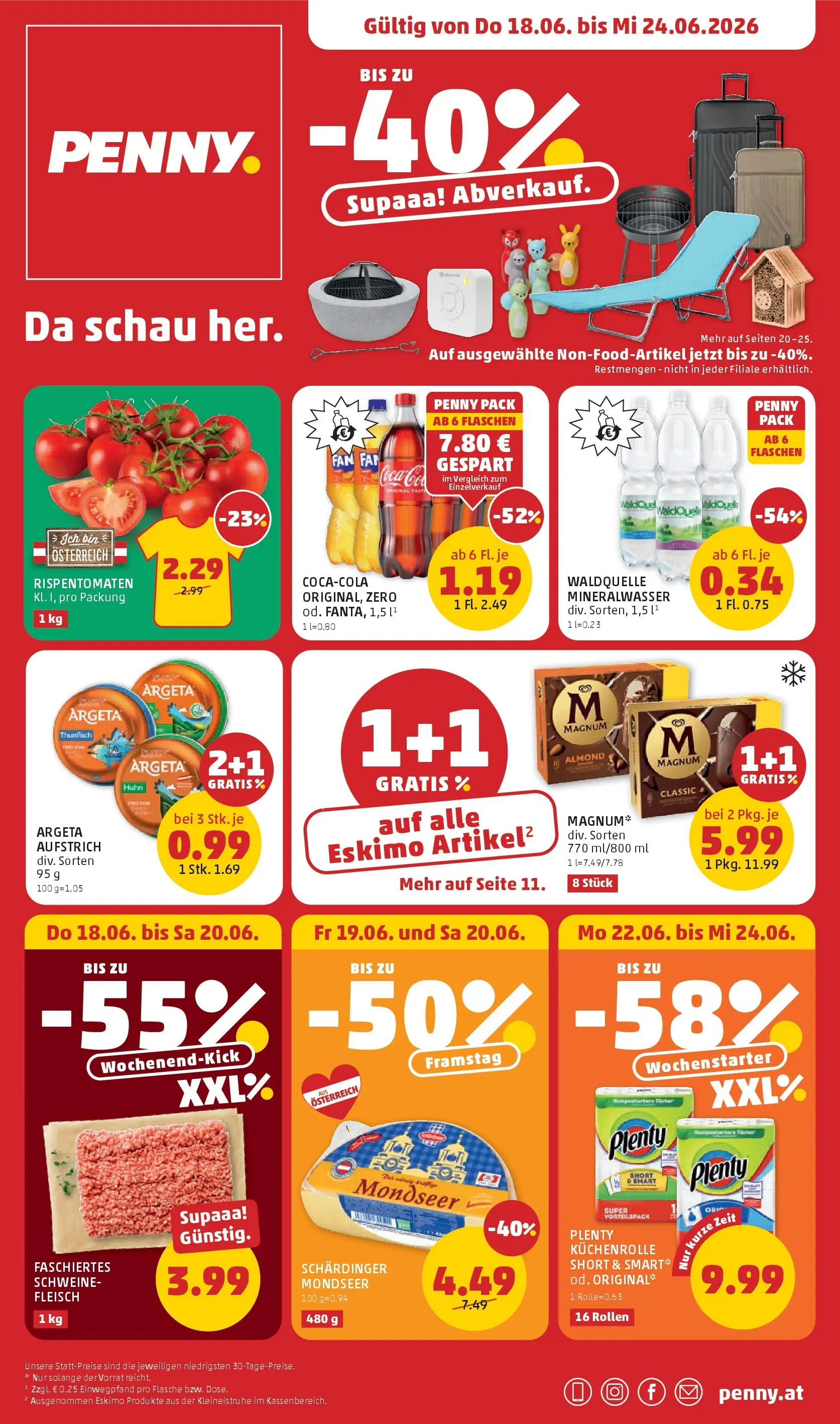 Penny Markt - PENNY: Die ganze Woche sparen. ab (17.06.2026) - Angebote, Prospekt | Seite: 1