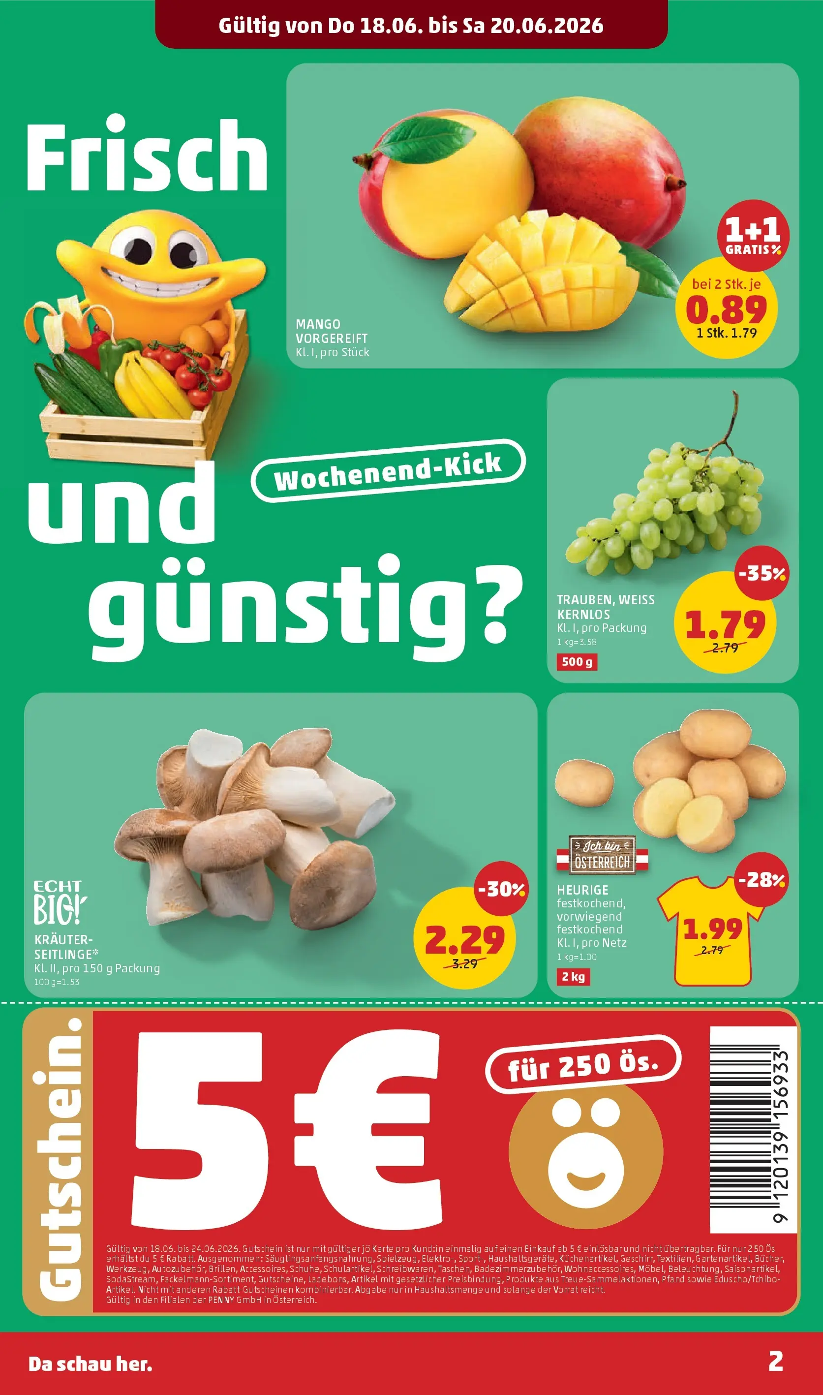 Penny Markt - PENNY: Die ganze Woche sparen. ab (17.06.2026) - Angebote, Prospekt | Seite: 2 | Produkte: Mango