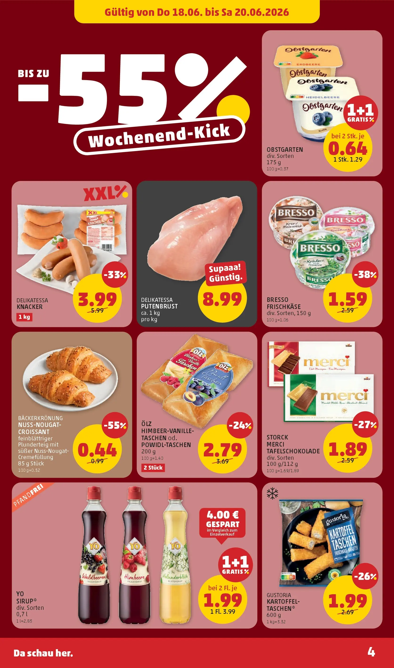 Penny Markt - PENNY: Die ganze Woche sparen. ab (17.06.2026) - Angebote, Prospekt | Seite: 4 | Produkte: Himbeere