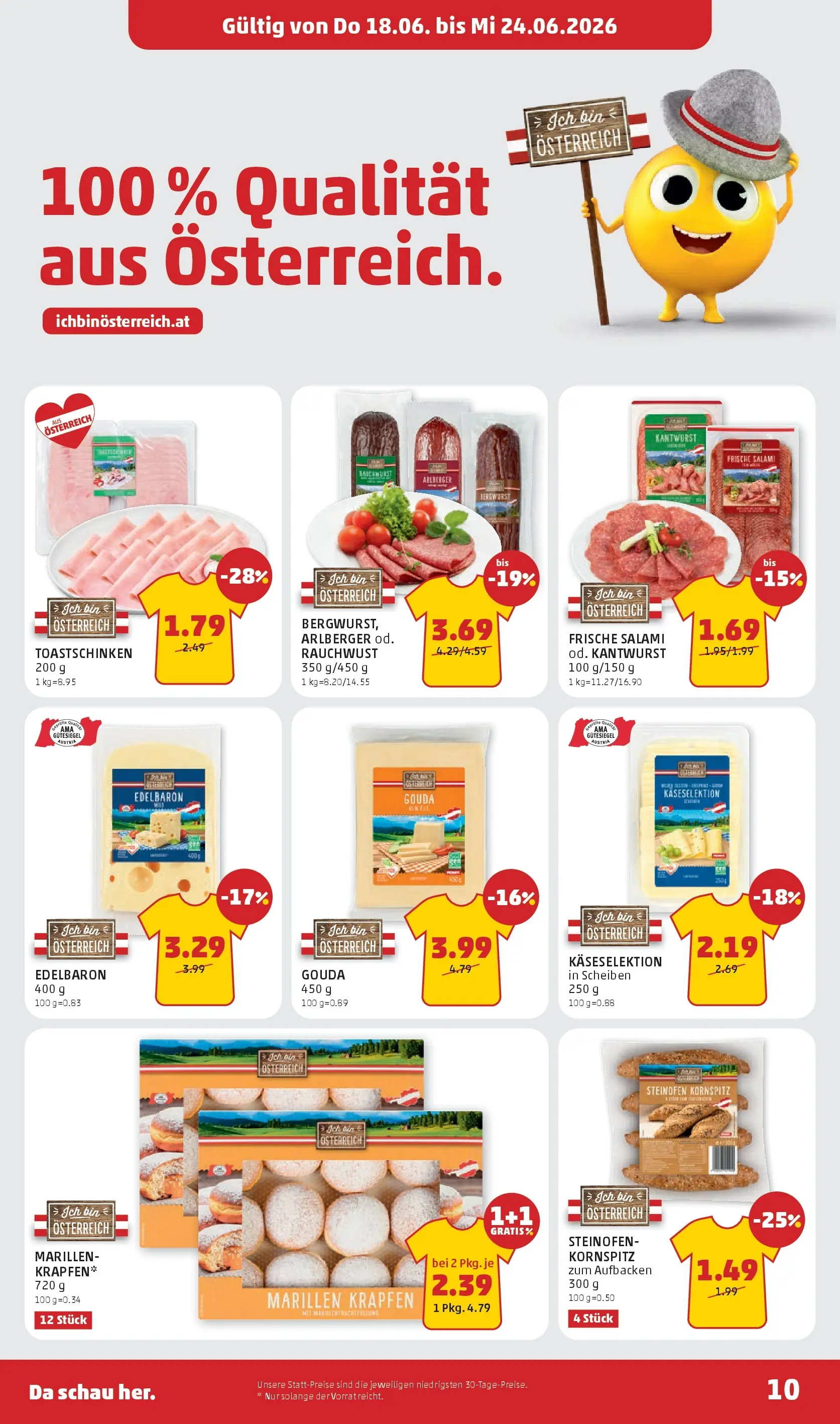 Penny Markt - PENNY: Die ganze Woche sparen. ab (17.06.2026) - Angebote, Prospekt | Seite: 10 | Produkte: Salami