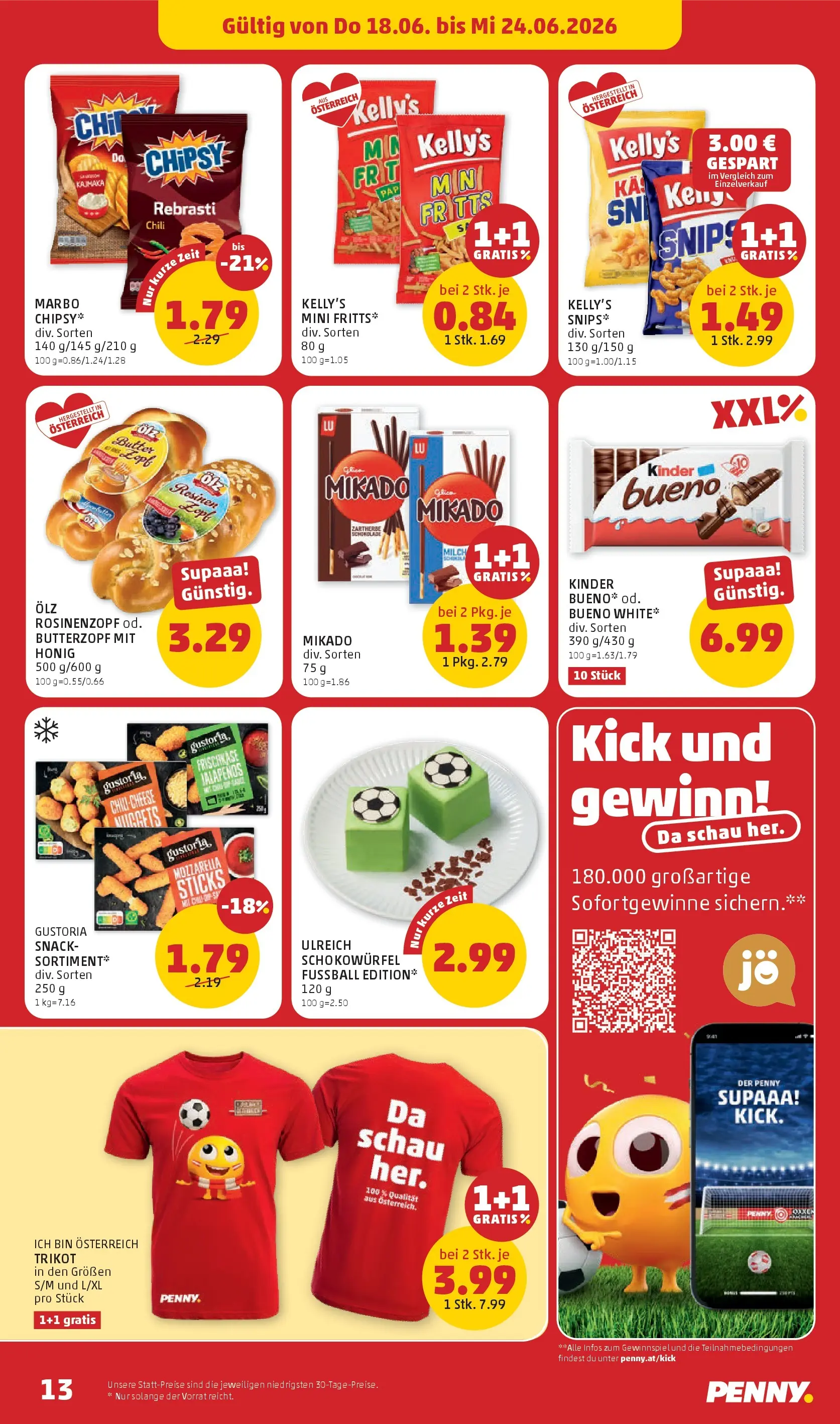 Penny Markt - PENNY: Die ganze Woche sparen. ab (17.06.2026) - Angebote, Prospekt | Seite: 13 | Produkte: Rosinen, Chili, Milch, Butter