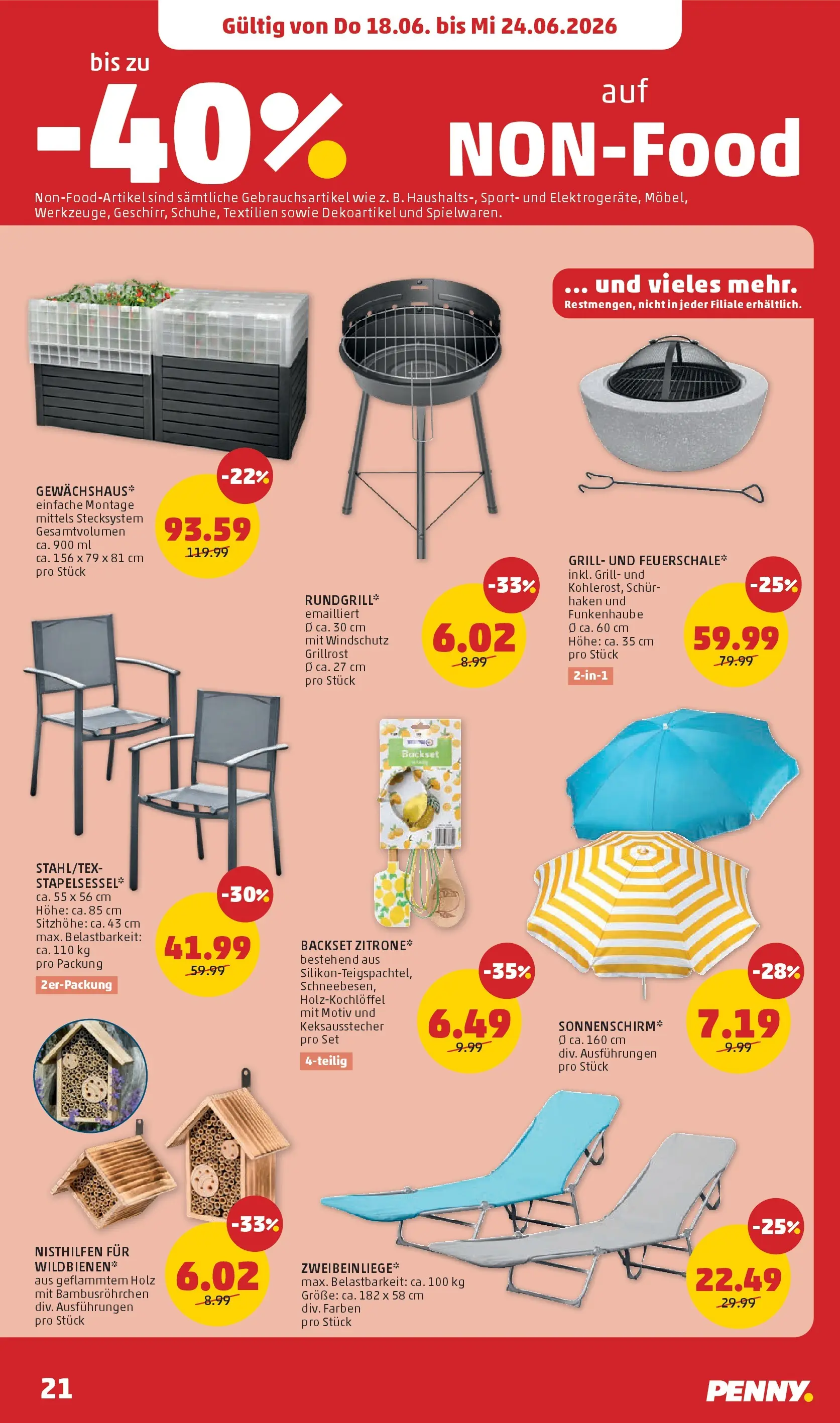 Penny Markt - PENNY: Die ganze Woche sparen. ab (17.06.2026) - Angebote, Prospekt | Seite: 21 | Produkte: Grill
