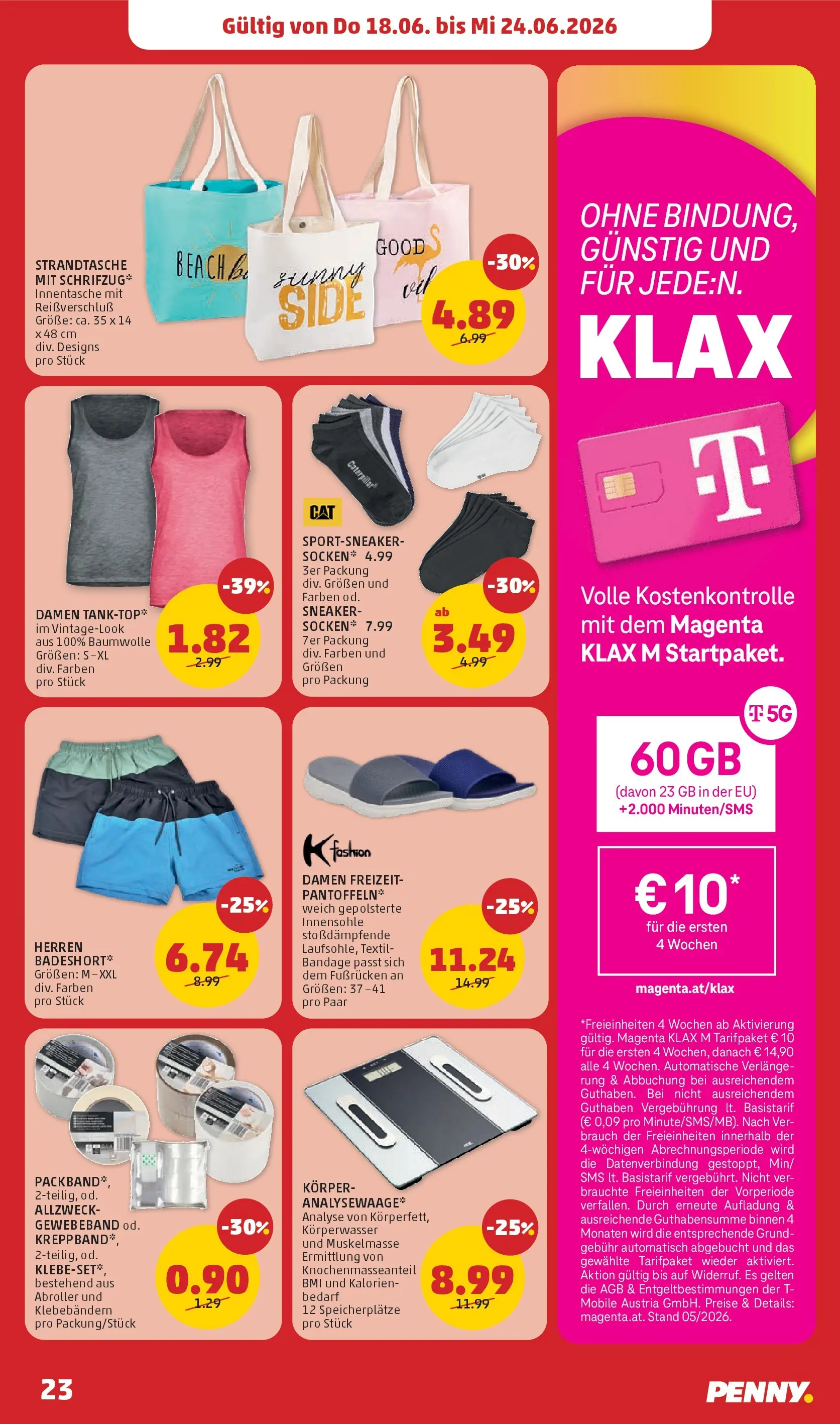Penny Markt - PENNY: Die ganze Woche sparen. ab (17.06.2026) - Angebote, Prospekt | Seite: 23