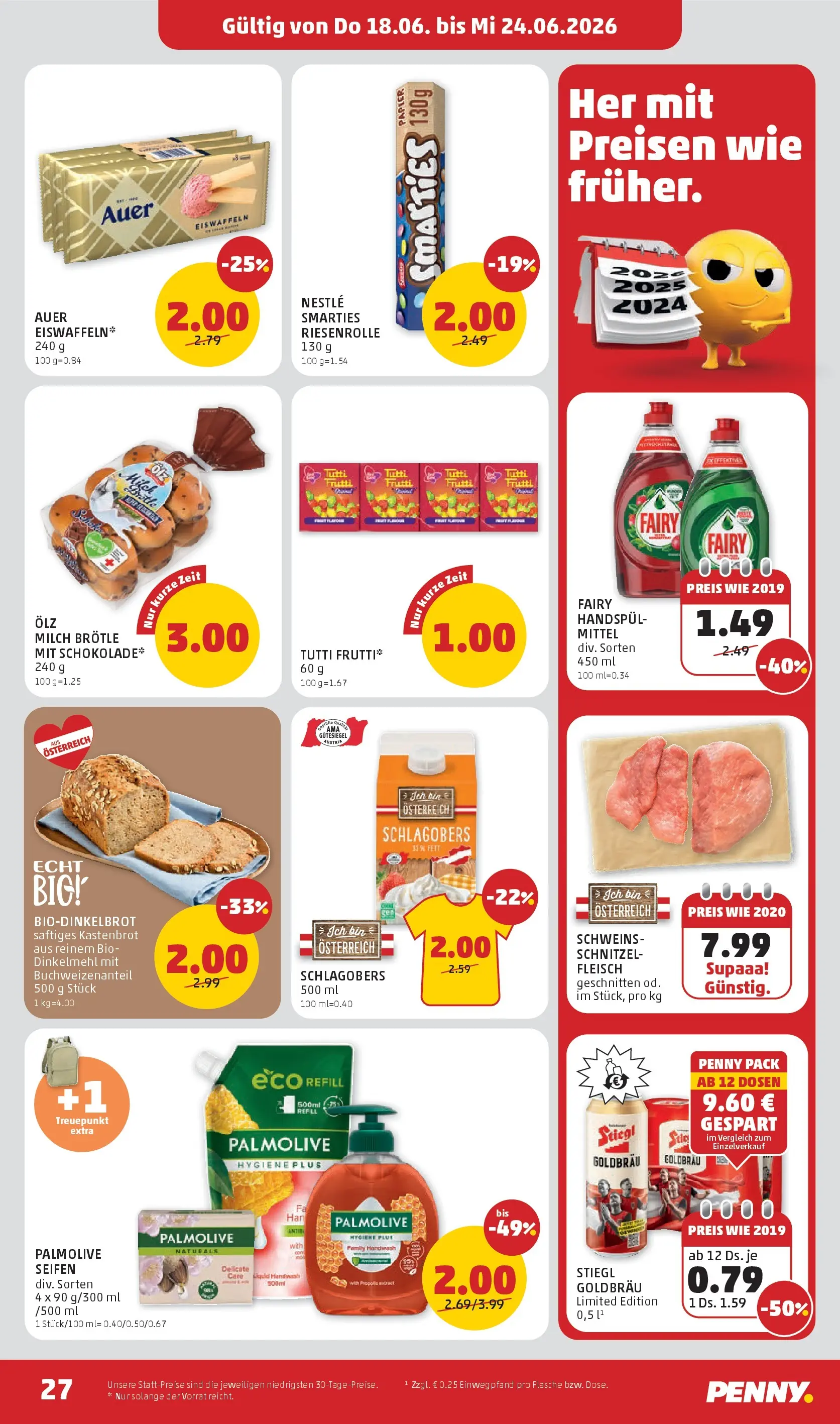Penny Markt - PENNY: Die ganze Woche sparen. ab (17.06.2026) - Angebote, Prospekt | Seite: 27 | Produkte: Milch