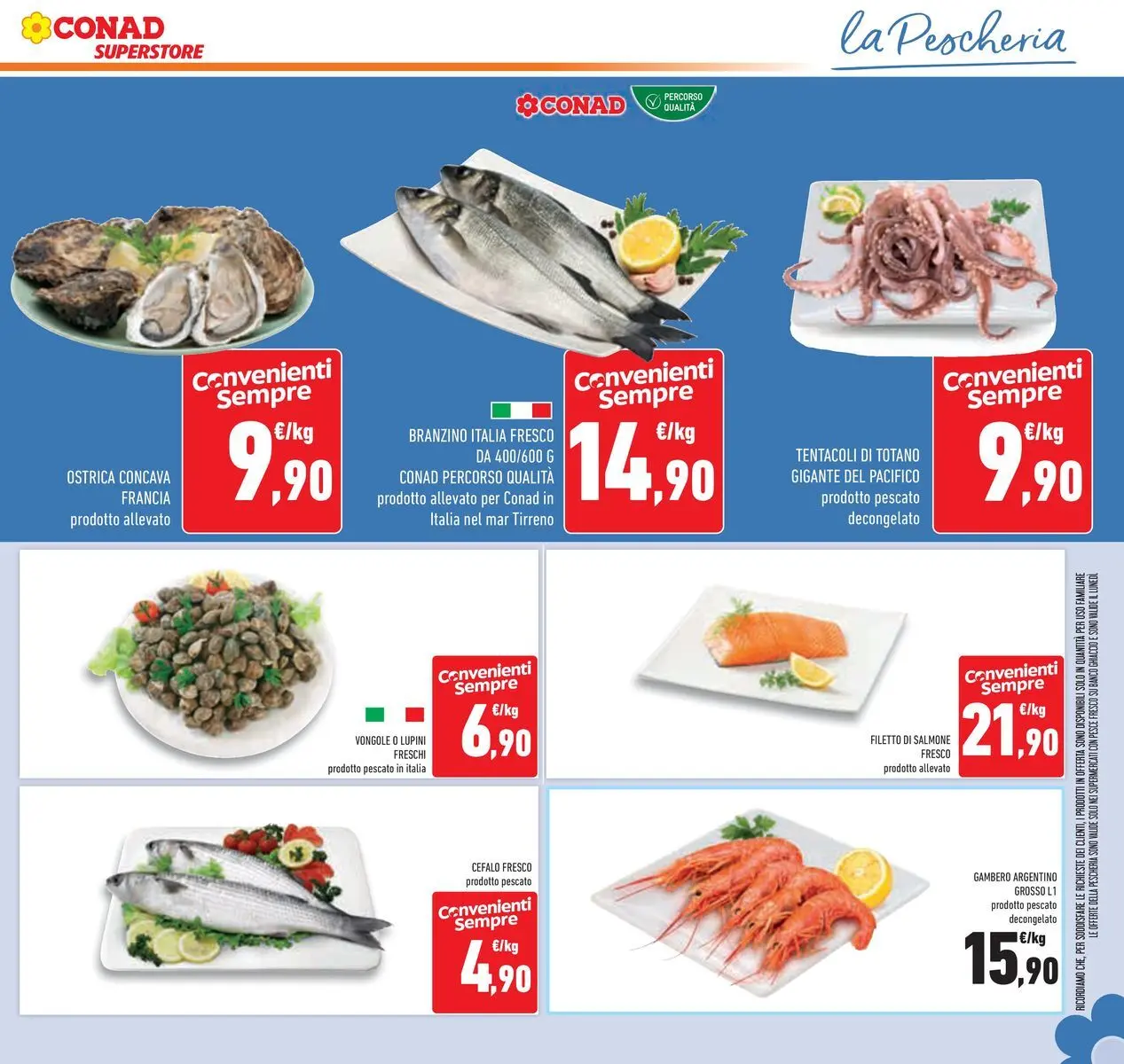 Volantino Conad dal 16/06/2026 > Anteprima | Pagina: 11 | Prodotti: Lupini, Vongole, Branzino, Totano