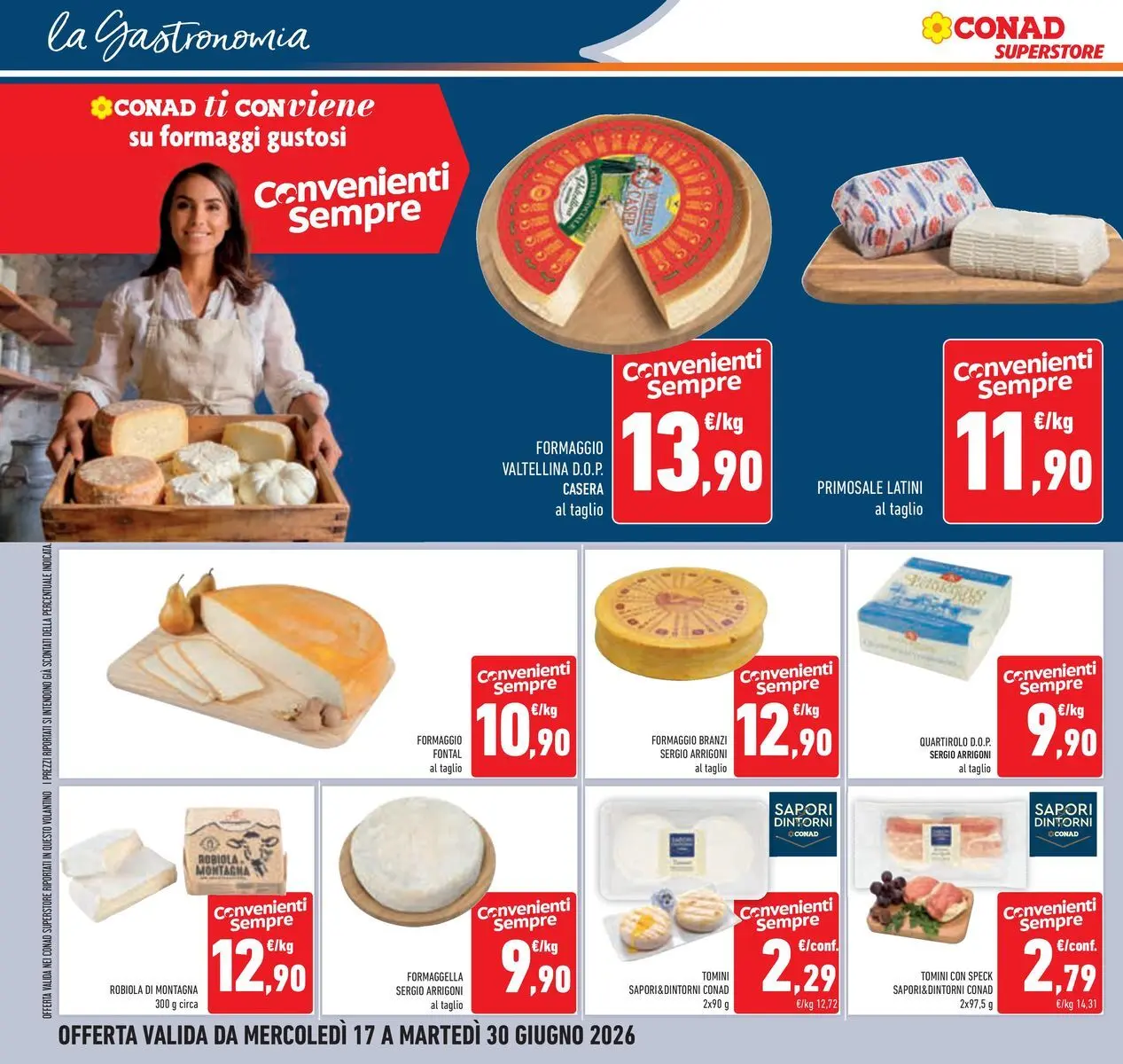 Volantino Conad dal 16/06/2026 > Anteprima | Pagina: 14 | Prodotti: Speck, Formaggio, Robiola