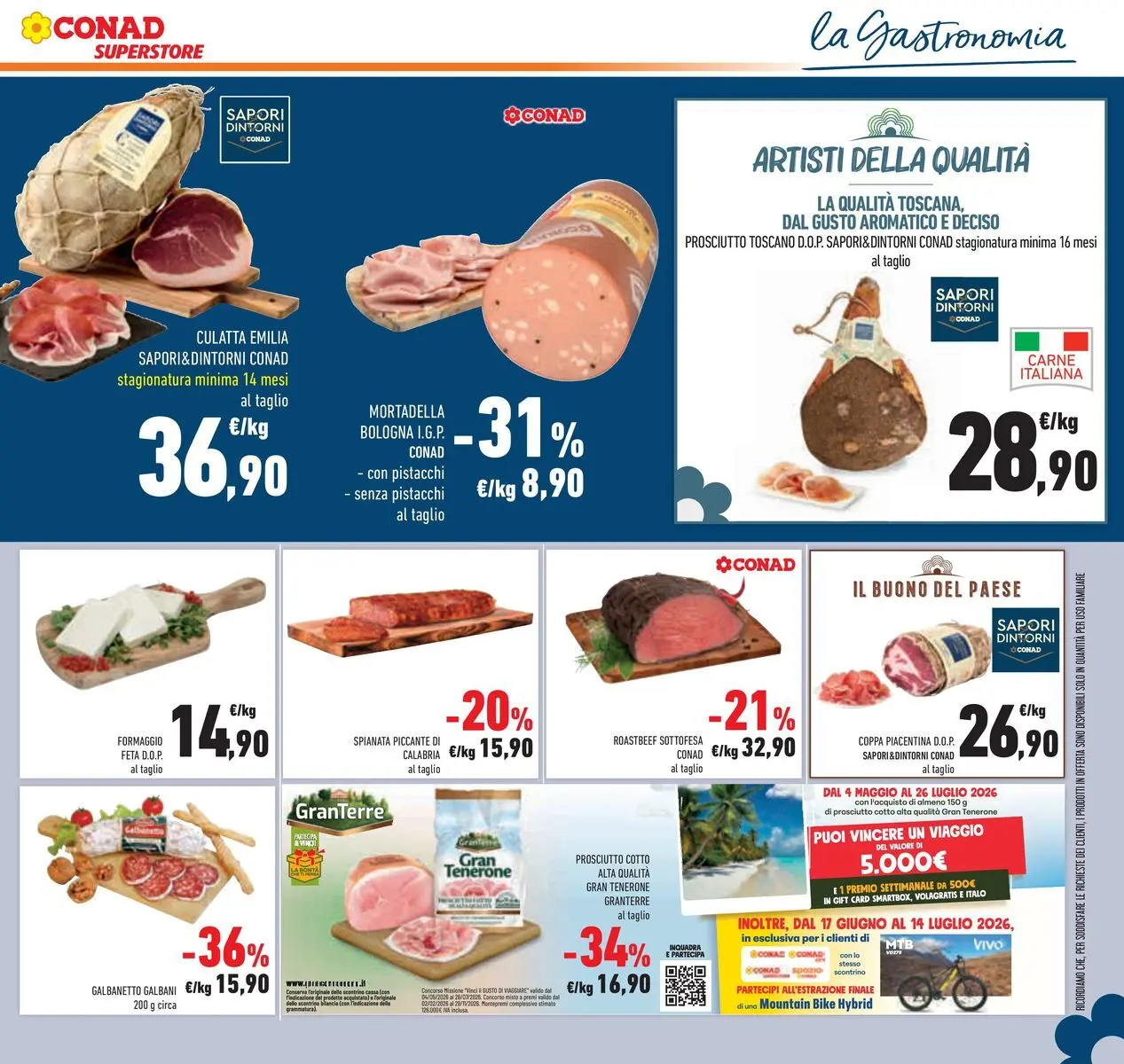 Volantino Conad dal 16/06/2026 > Anteprima | Pagina: 17 | Prodotti: Prosciutto Cotto, Formaggio, Mortadella, Feta