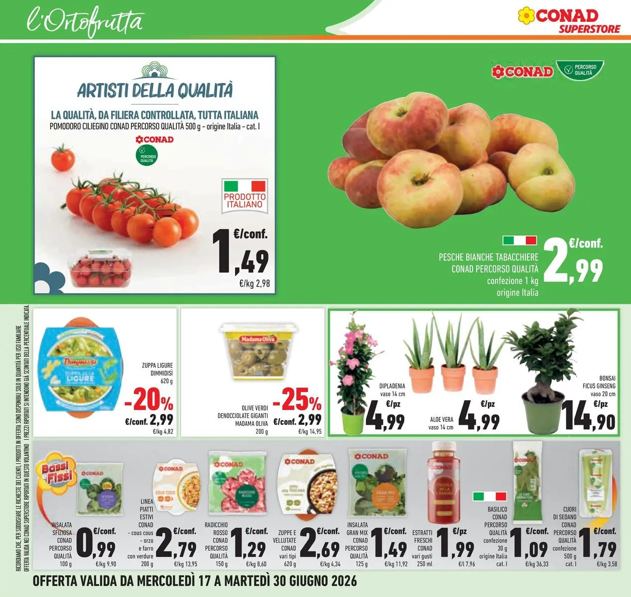 Volantino Conad dal 16/06/2026 > Anteprima | Pagina: 20 | Prodotti: Insalata, Pomodoro, Basilico, Aloe vera