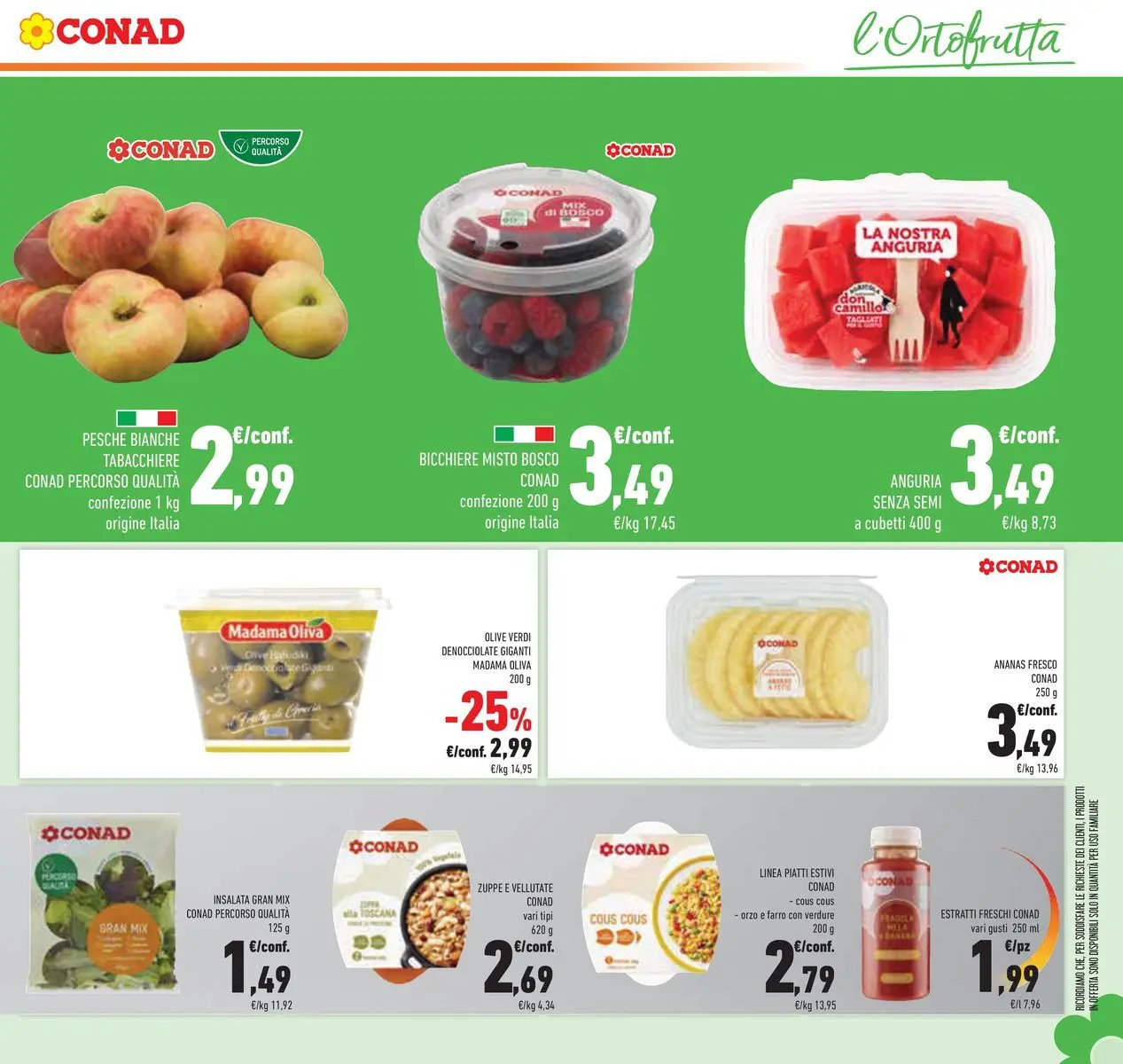 Volantino Conad dal 16/06/2026 > Anteprima | Pagina: 9 | Prodotti: Insalata, Olive, Ananas, Farro