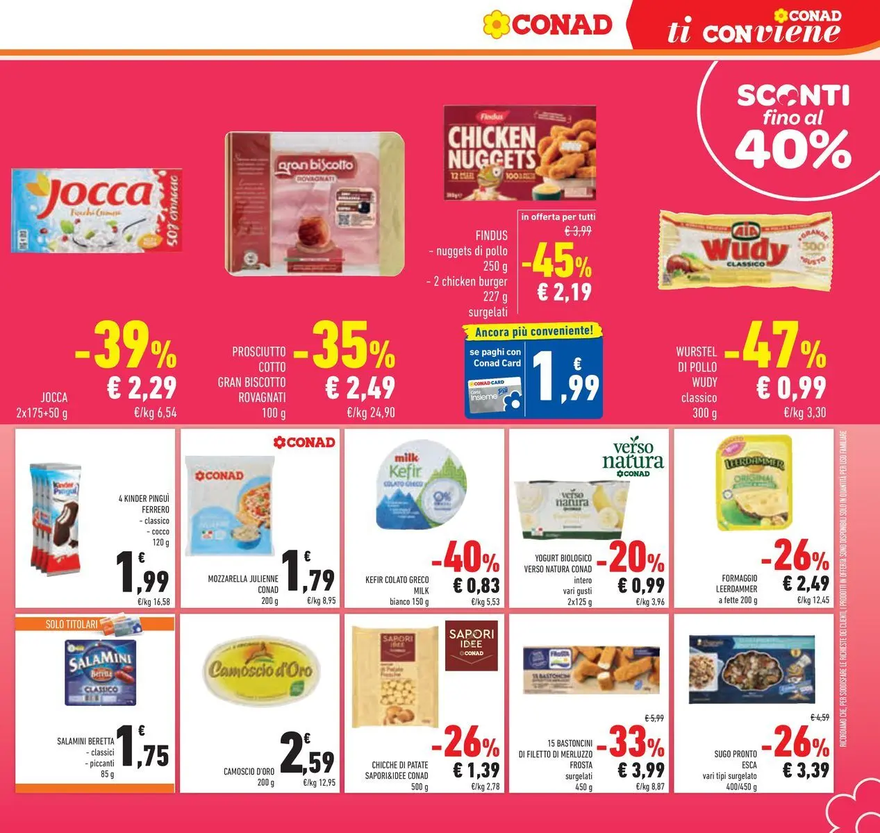 Volantino Conad dal 16/06/2026 > Anteprima | Pagina: 23 | Prodotti: Nuggets, Wurstel, Cocco, Sugo
