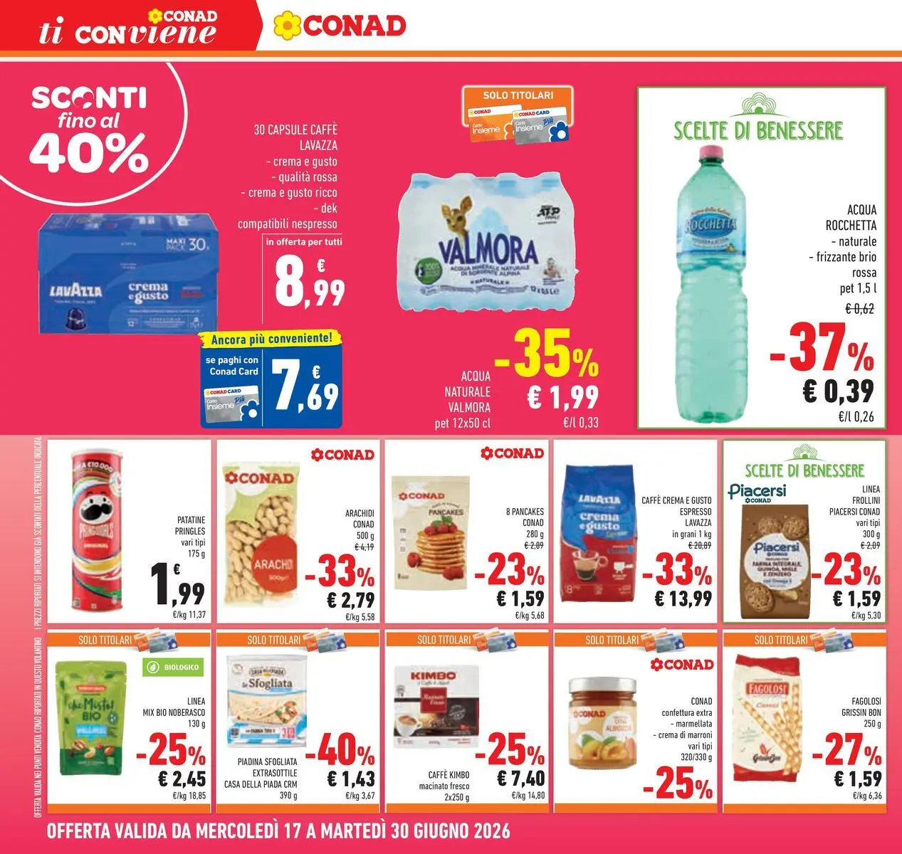 Volantino Conad dal 16/06/2026 > Anteprima | Pagina: 26 | Prodotti: Patatine, Acqua naturale, Arachidi, Macinato