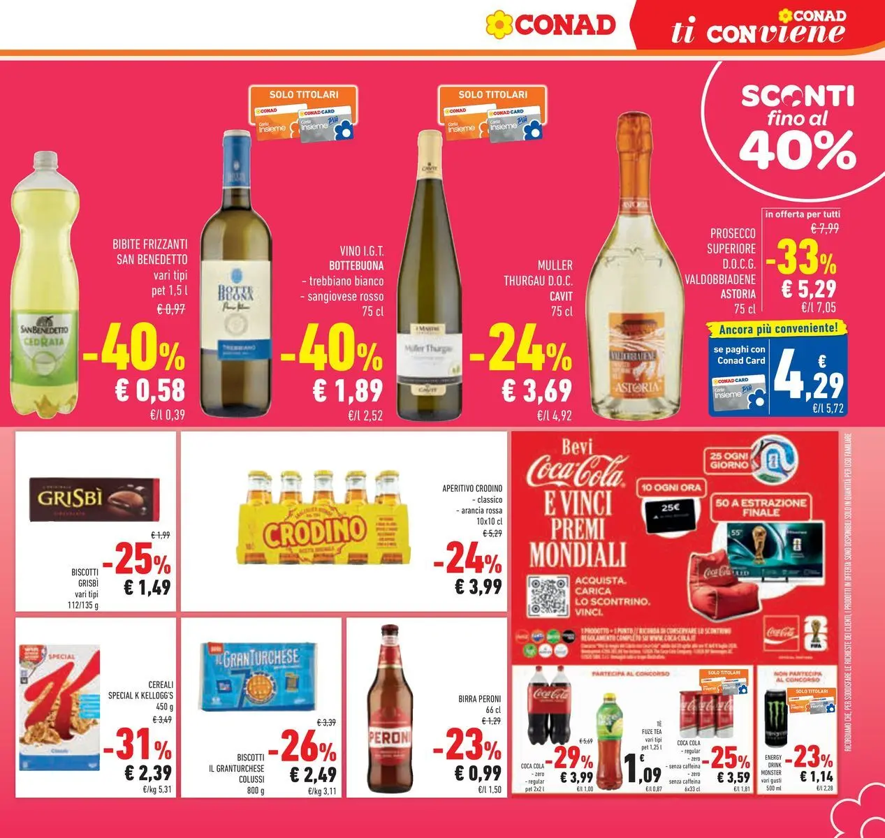 Volantino Conad dal 16/06/2026 > Anteprima | Pagina: 21 | Prodotti: Vino, Bibite, Coca Cola, Aperitivo