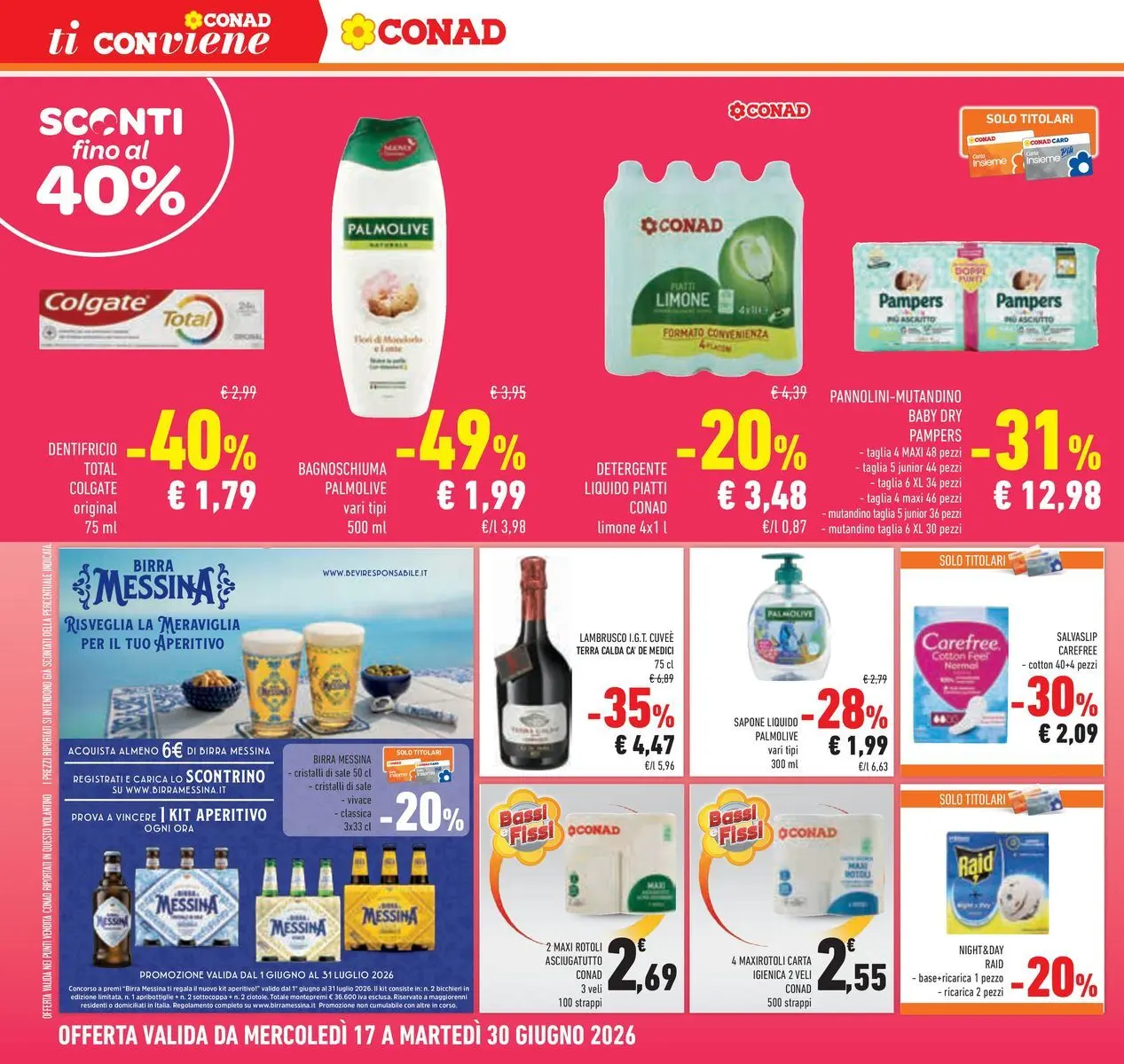 Volantino Conad dal 16/06/2026 > Anteprima | Pagina: 22 | Prodotti: Carta igienica, Limone, Pampers, Terra