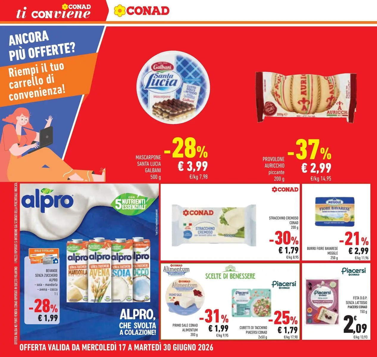 Volantino Conad dal 16/06/2026 > Anteprima | Pagina: 30 | Prodotti: Sale, Zucchero, Tacchino, Burro