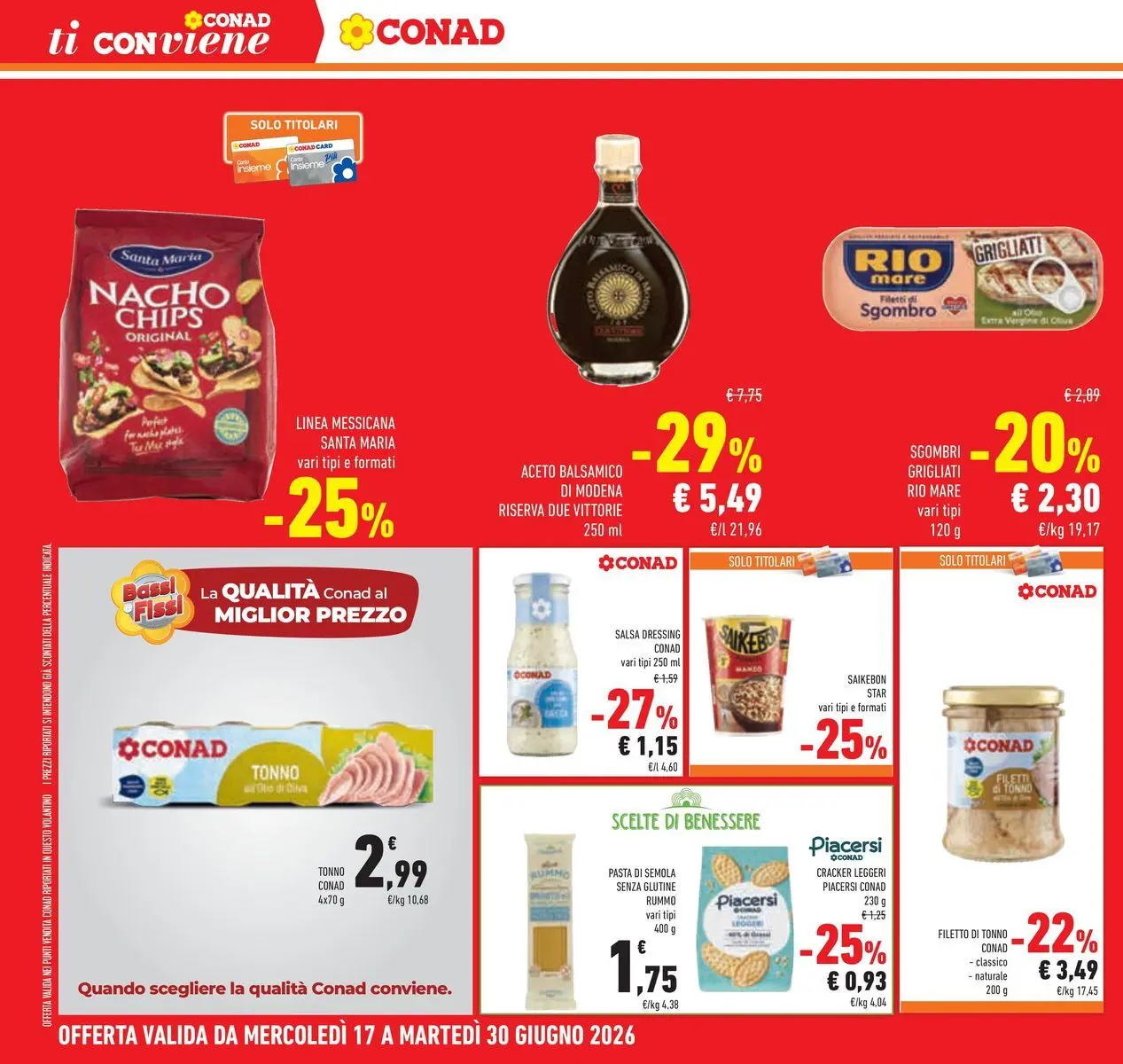 Volantino Conad dal 16/06/2026 > Anteprima | Pagina: 32 | Prodotti: Salsa, Crackers, Tonno, Sgombro