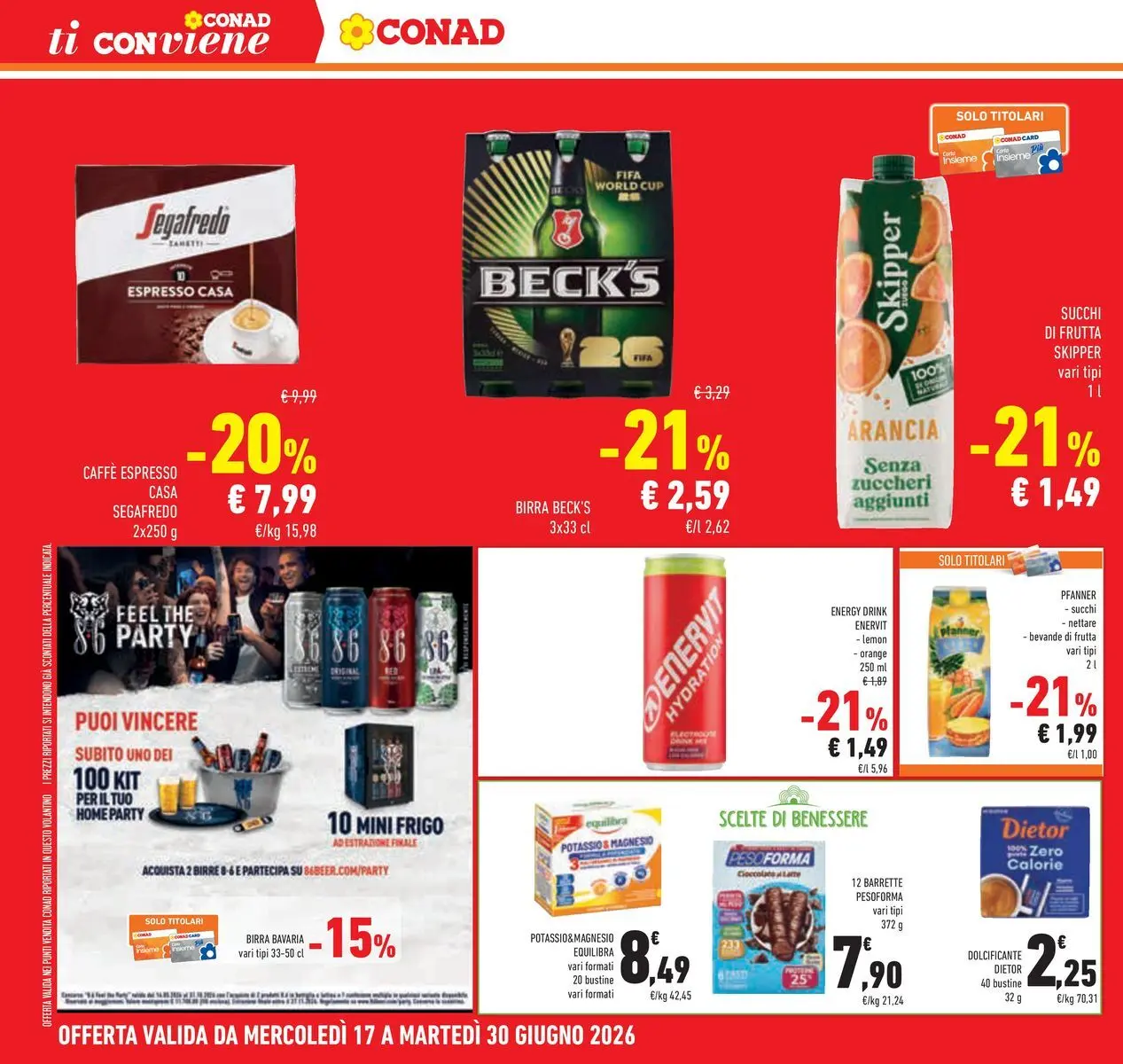 Volantino Conad dal 16/06/2026 > Anteprima | Pagina: 34 | Prodotti: Dolcificante, Cioccolato, The, Arancia