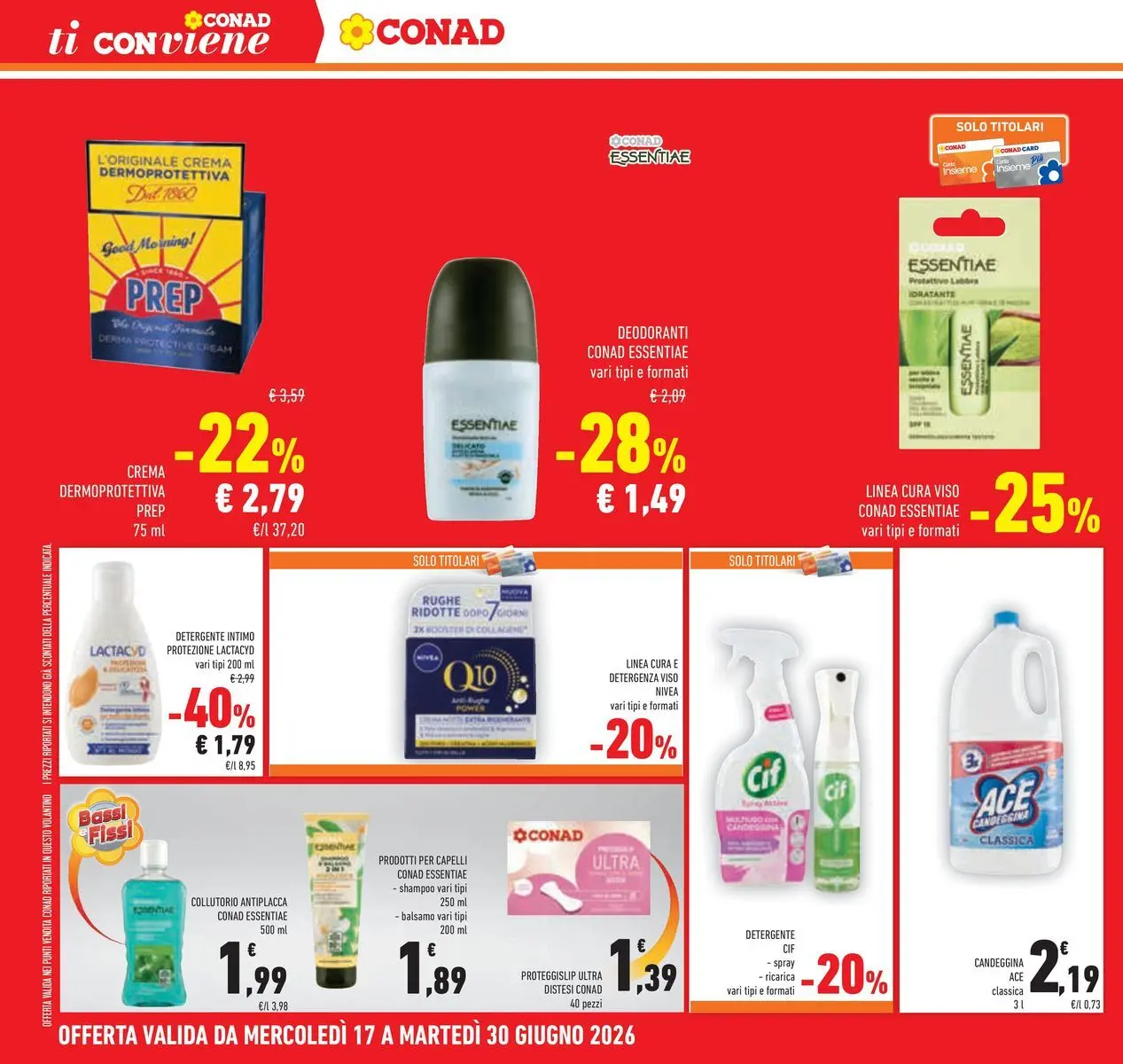Volantino Conad dal 16/06/2026 > Anteprima | Pagina: 36 | Prodotti: Shampoo, Collutorio, Candeggina, Intimo
