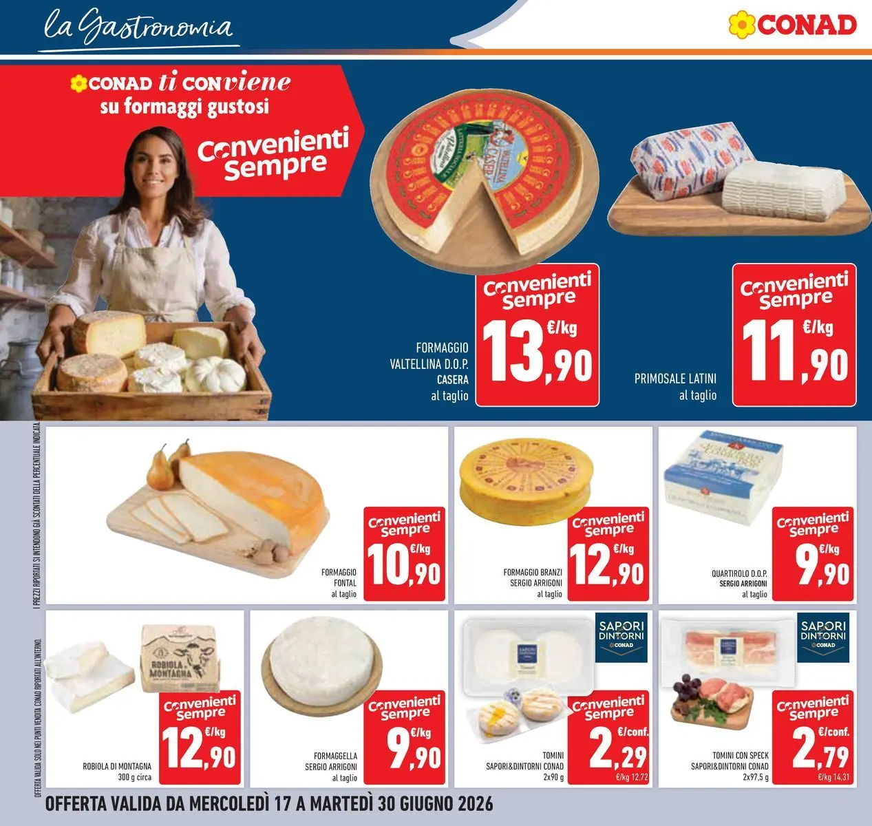 Volantino Conad dal 16/06/2026 > Anteprima | Pagina: 14 | Prodotti: Speck, Formaggio, Robiola