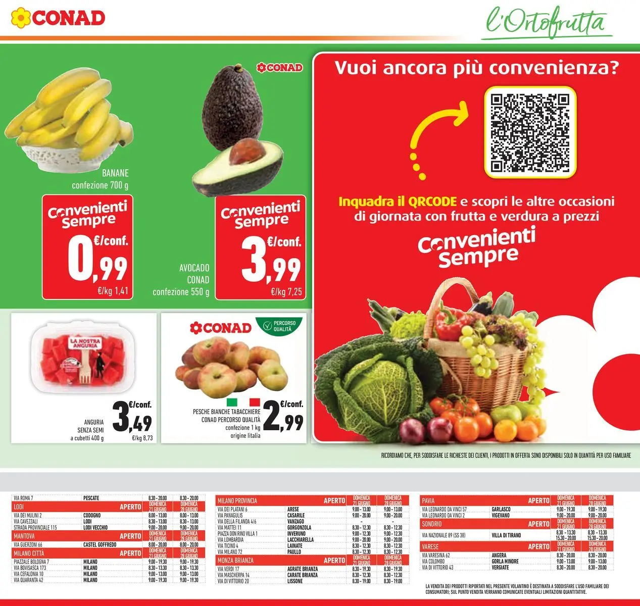 Volantino Conad dal 16/06/2026 > Anteprima | Pagina: 19 | Prodotti: Avocado, Frutta, Anguria, Gorgonzola