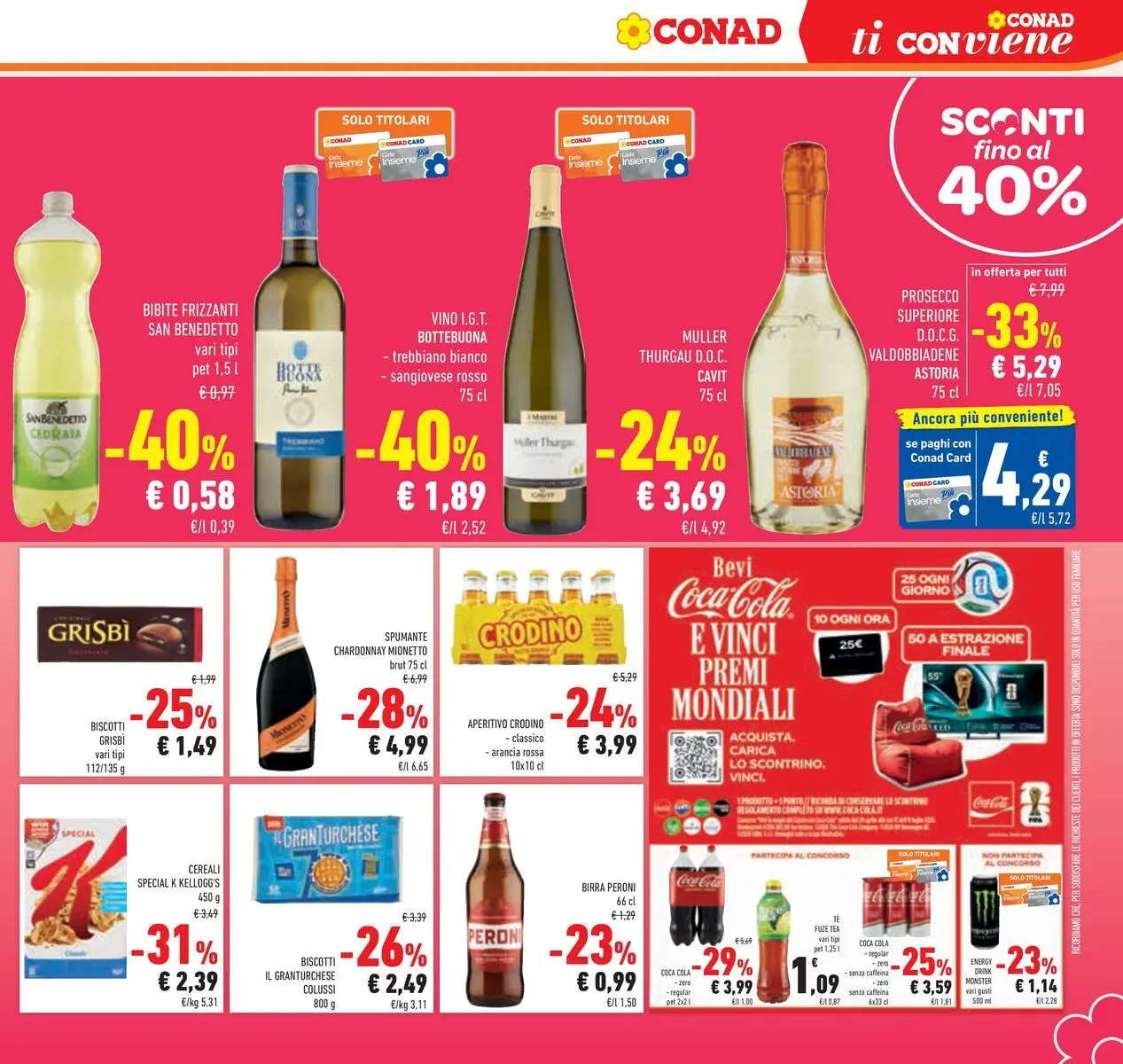 Volantino Conad dal 16/06/2026 > Anteprima | Pagina: 27 | Prodotti: Birra, Prosecco, Vino, Arancia