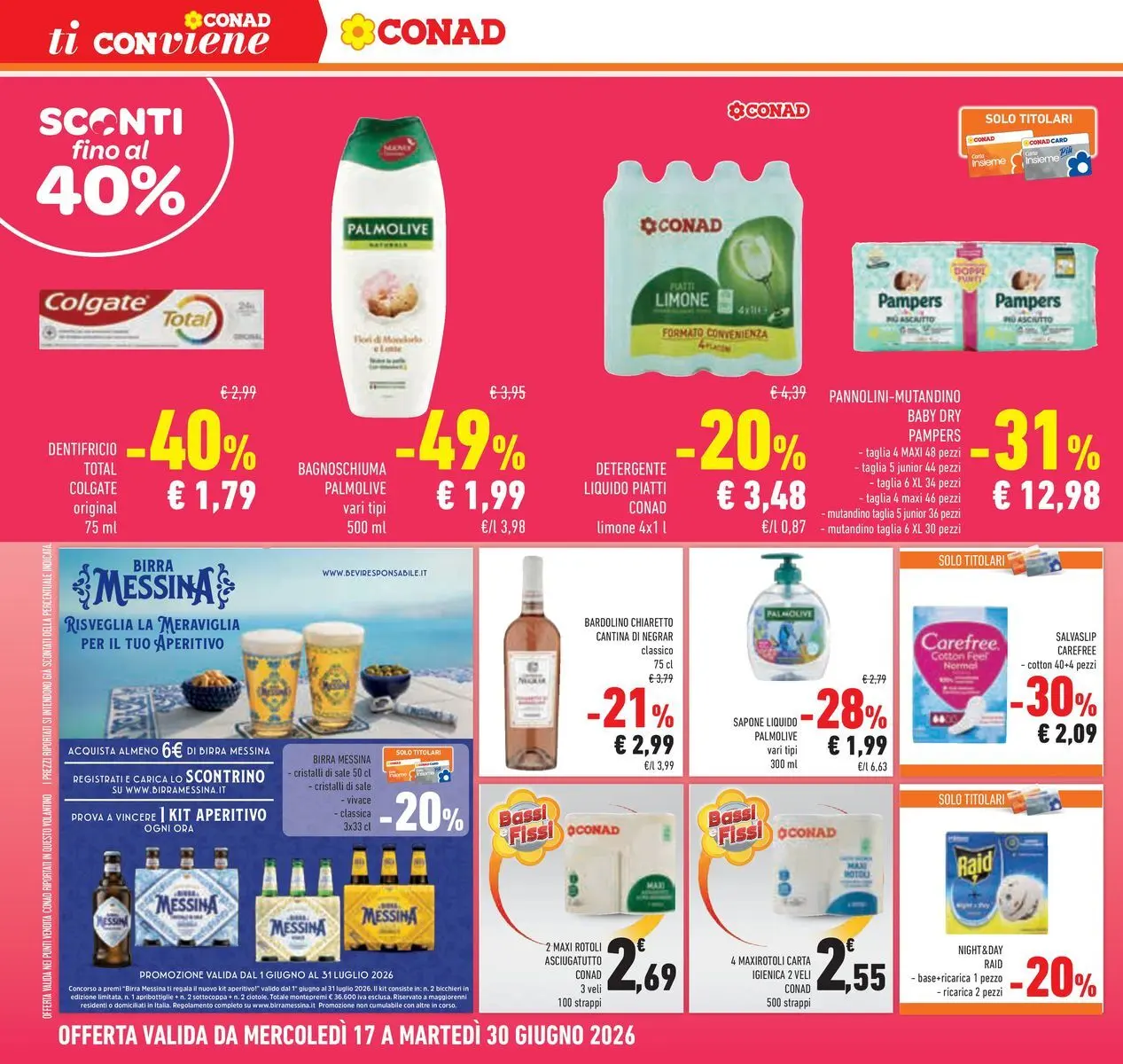 Volantino Conad dal 16/06/2026 > Anteprima | Pagina: 28 | Prodotti: Sapone, Dentifricio, Birra, Birra messina