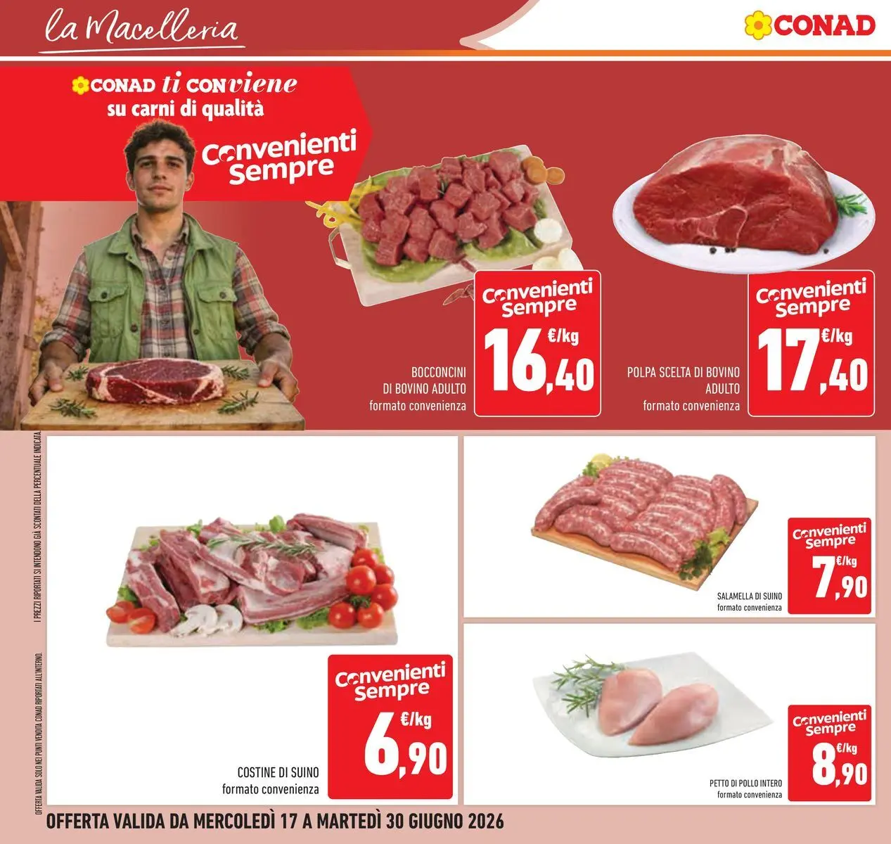 Volantino Conad dal 16/06/2026 > Anteprima | Pagina: 12 | Prodotti: Bovino, Petto di Pollo, Pollo, Suino