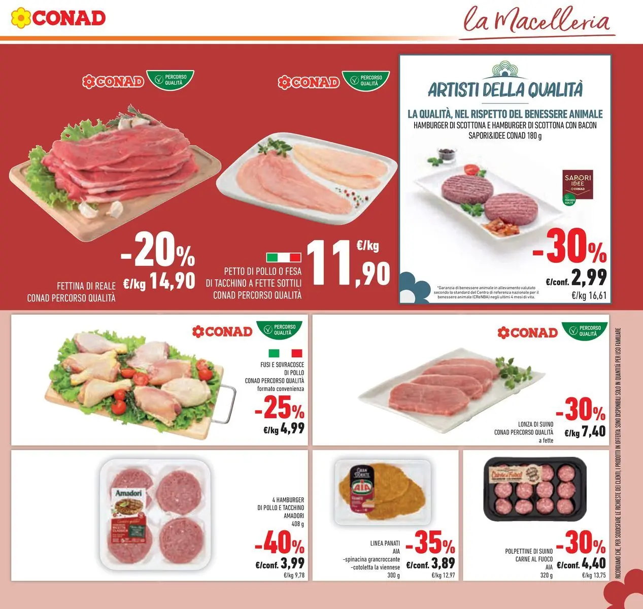 Volantino Conad dal 16/06/2026 > Anteprima | Pagina: 13 | Prodotti: Petto di Pollo, Suino, Tacchino, Hamburger